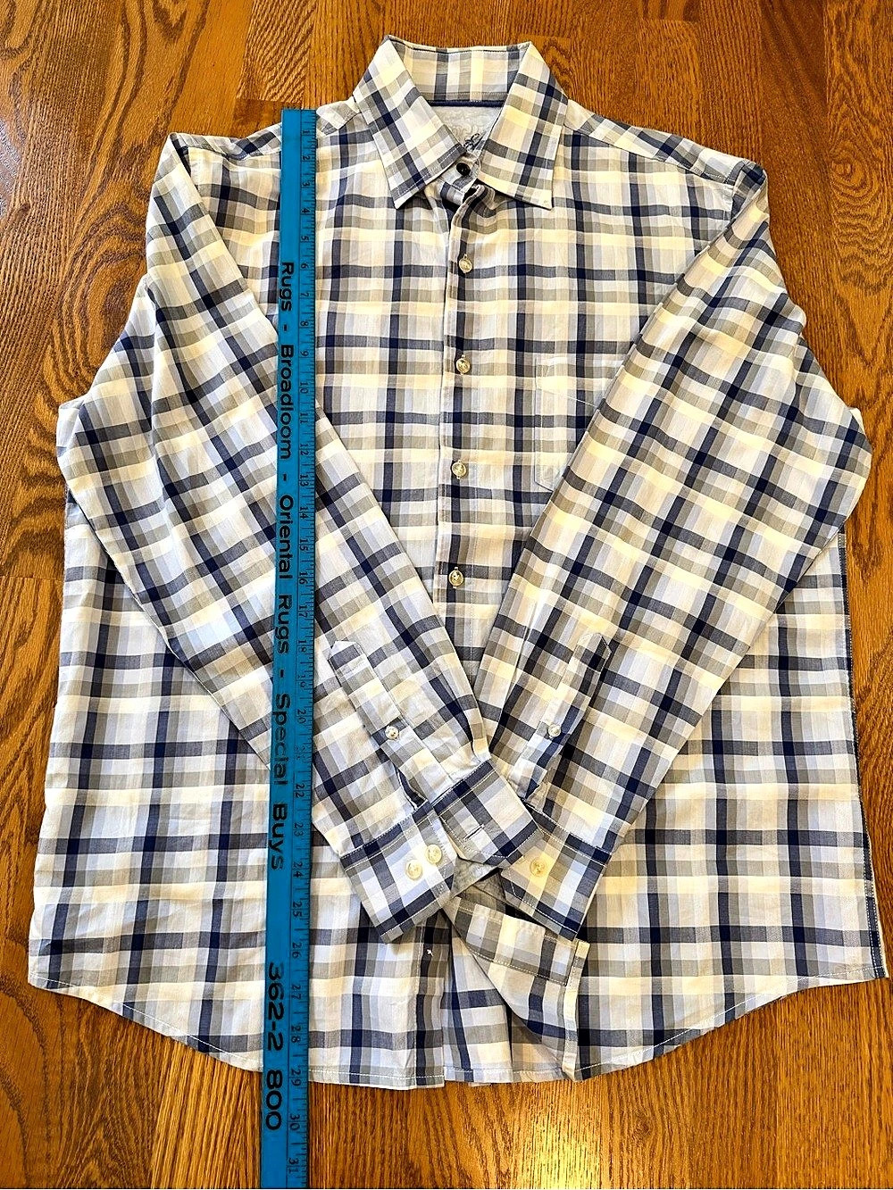 Tasso Elba Men's L Plaid Button Down Shirt